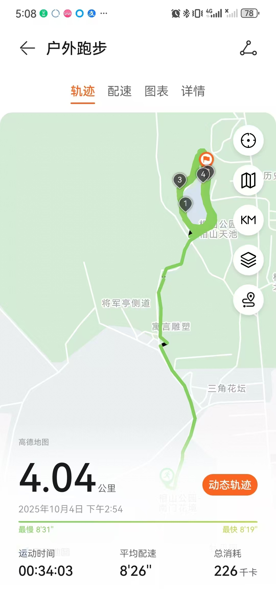 山地公园4km